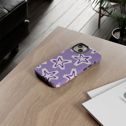 Starry Pattern Phone Case, Cute Star Design, Tough Phone Cover, Gifts for Her, Stylish Phone Accessory