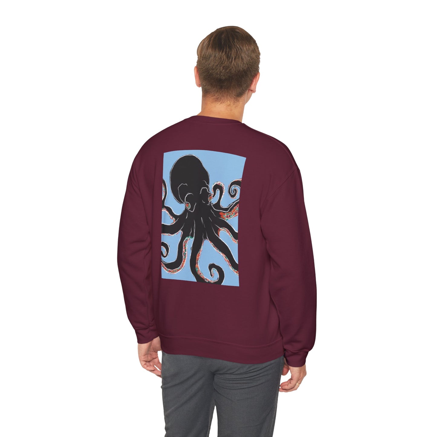 Artsy Octopus Crewneck Sweatshirt | Unisex Cozy Apparel, Perfect Gift for Sea Lovers, Casual Fashion for All Occasions