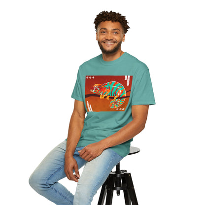 Vibrant Chameleon T-Shirt | Eco-friendly Fashion Tee, Unisex Graphic Tee, Animal Lover Shirt, Gift for Nature Enthusiasts