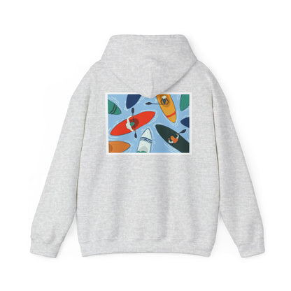 Serene Adventure Hoodie with Lotus Design, Eco-Friendly Sweatshirt for Outdoors, Yoga, Surfing, Beach Days, Mindfulness, Gift for Her, Gift for Him, Kayak Sweatshirt, Outdoor Designs
