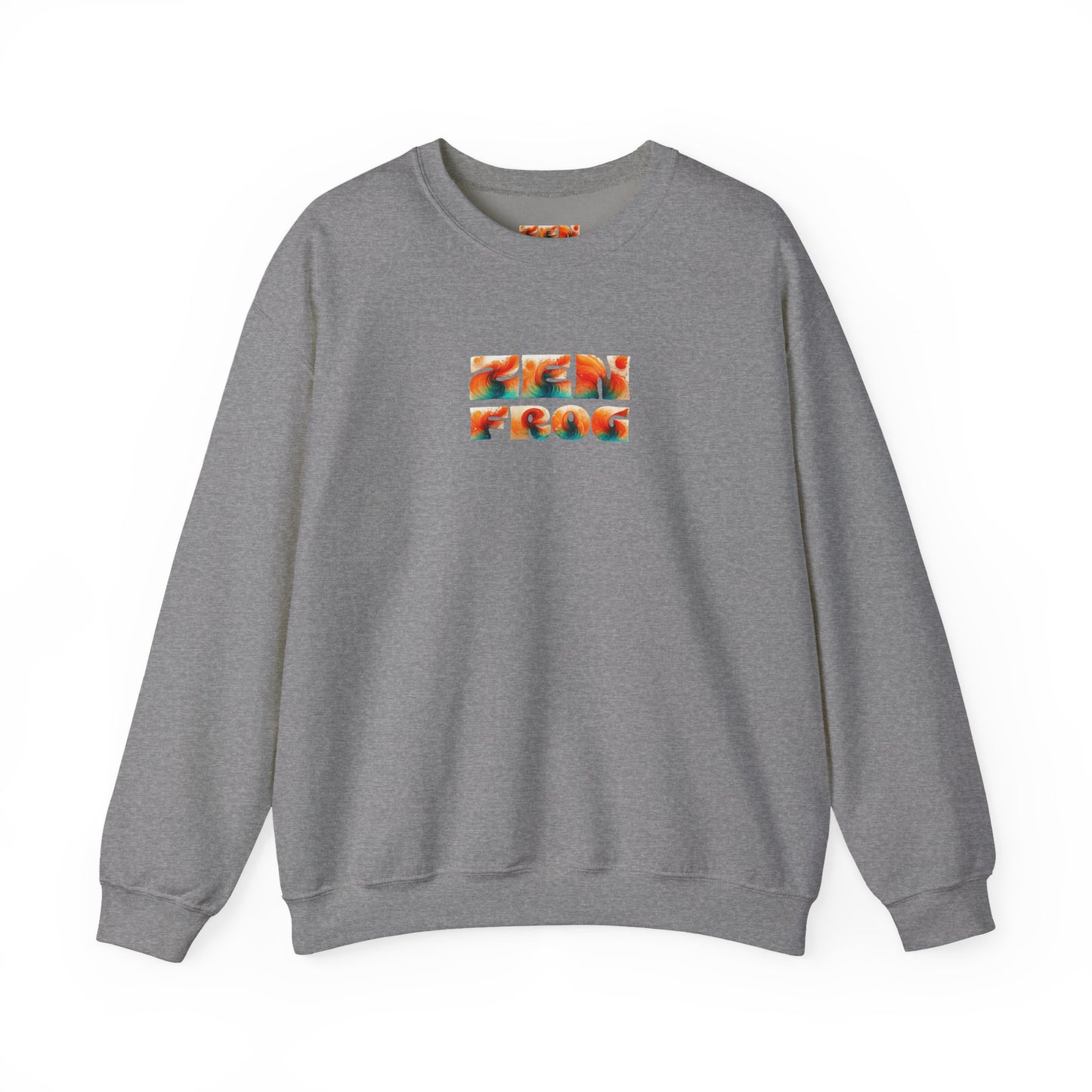 Zen Frog Crewneck Sweatshirt | Cozy Unisex Pullover for Relaxation, Ideal Gift for Nature Lovers, Perfect for Lounging and Casual Outings, Moon, Gift for Him, Gift for Her