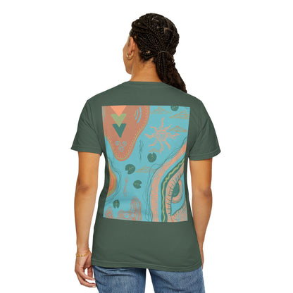 Vibrant Unisex Graphic T-shirt, Bohemian Tee, Casual Wear, Gift for Friends, Festival Apparel, Summer Style, Unique Design