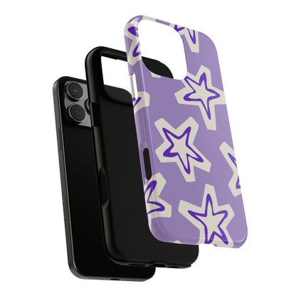 Starry Pattern Phone Case, Cute Star Design, Tough Phone Cover, Gifts for Her, Stylish Phone Accessory