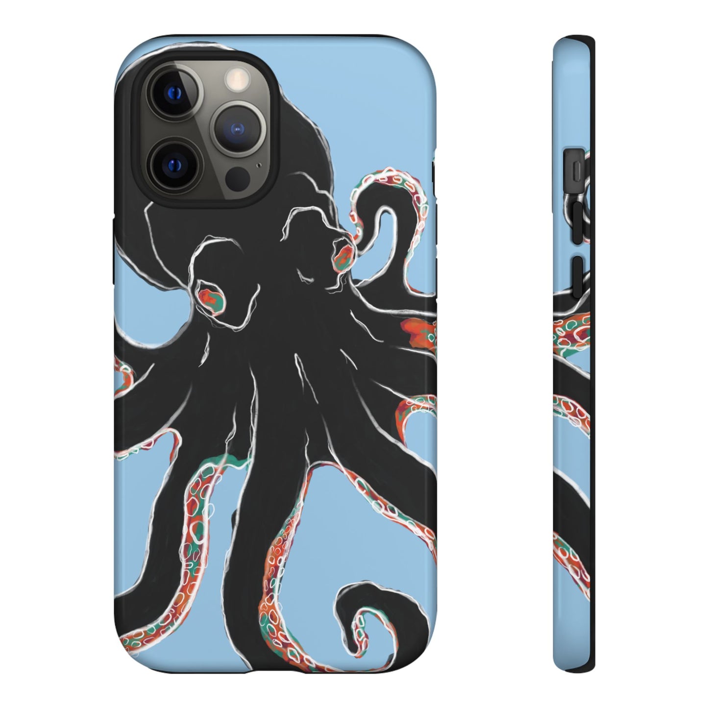 Octopus Tough Phone Case, Sea Creature Design, Ocean Lover Gift, Unique Phone Cover, Underwater Artwork