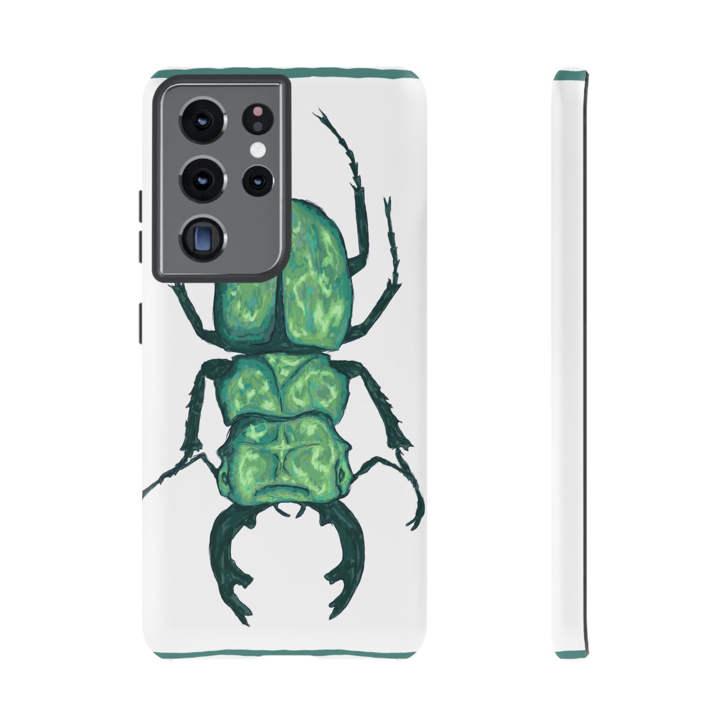 Green Beetle Phone Case - Tough Cases, Insect Lover Gift, Nature Lover Accessory, Unique Phone Cover, Eco-Friendly Design