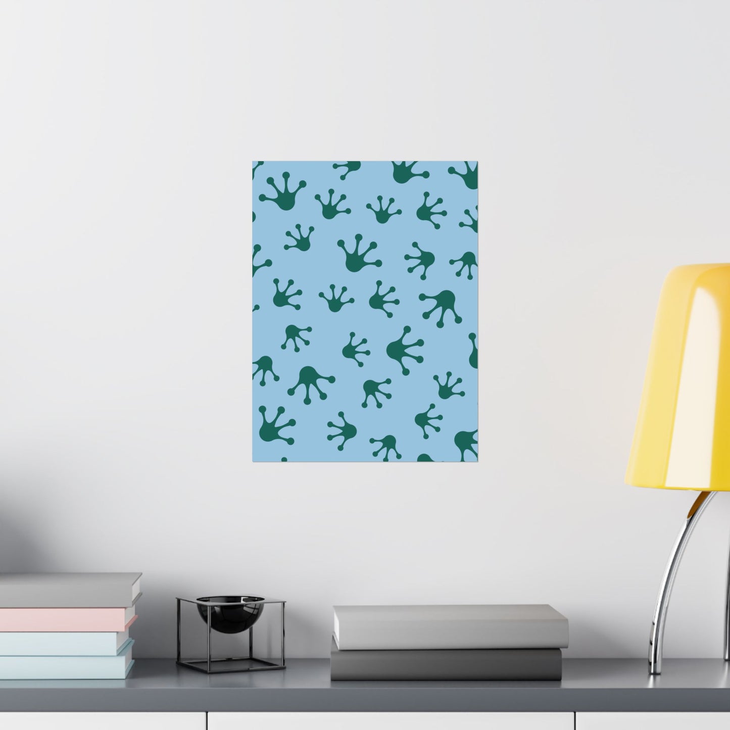 Frog Pattern Matte Vertical Posters, Wall Art, Kids Room Decor, Nursery Decor, Eco-Friendly Art, Unique Gift Idea