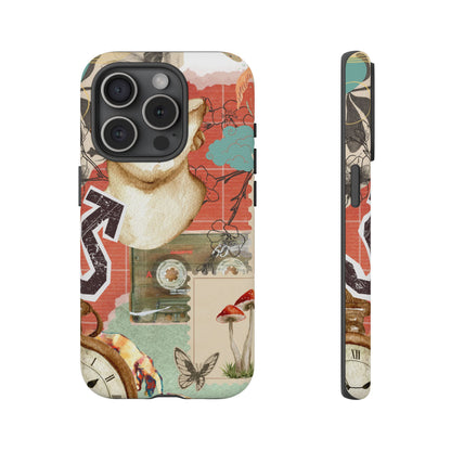 Artistic iPhone Case, Tough Cases with Vintage Design, Unique Phone Cover, Gift for Art Lovers, Protective Case for All Occasions, Vintage Collage Art