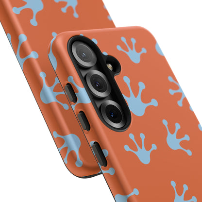 Frog Print Phone Case - Tough Cases, Orange Frog Design, Unique Gift, Fun Accessories, Vibrant Phone Cases, Cool Cases