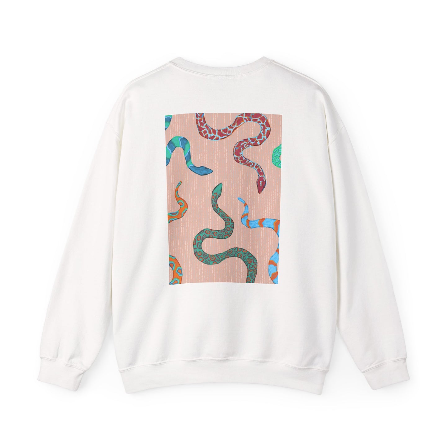 Funky Snake Unisex Crewneck Sweatshirt, Cozy Apparel, Unique Gift, Snake Art, Relaxed Style, Perfect for Casual Outings