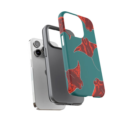 Manta Ray Phone Case, Tropical Phone Cover, Ocean Vibe Accessories, Summer Gift Idea, Marine Animal Merchandise