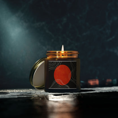Artistic Scented Candle - Coconut Apricot Wax, Abstract Home Decor, Relaxation Gift, Aromatherapy, Modern Candle Holder