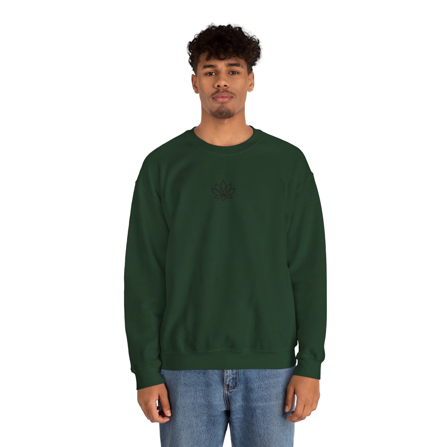 Lotus & Sun Graphic Sweatshirt, Relaxed Fit Crewneck, Perfect Gift for Spring, Cozy Fashion, Unisex Apparel, Gift for Him, Gift for Her, Fall Vibes, Autumn Crewneck