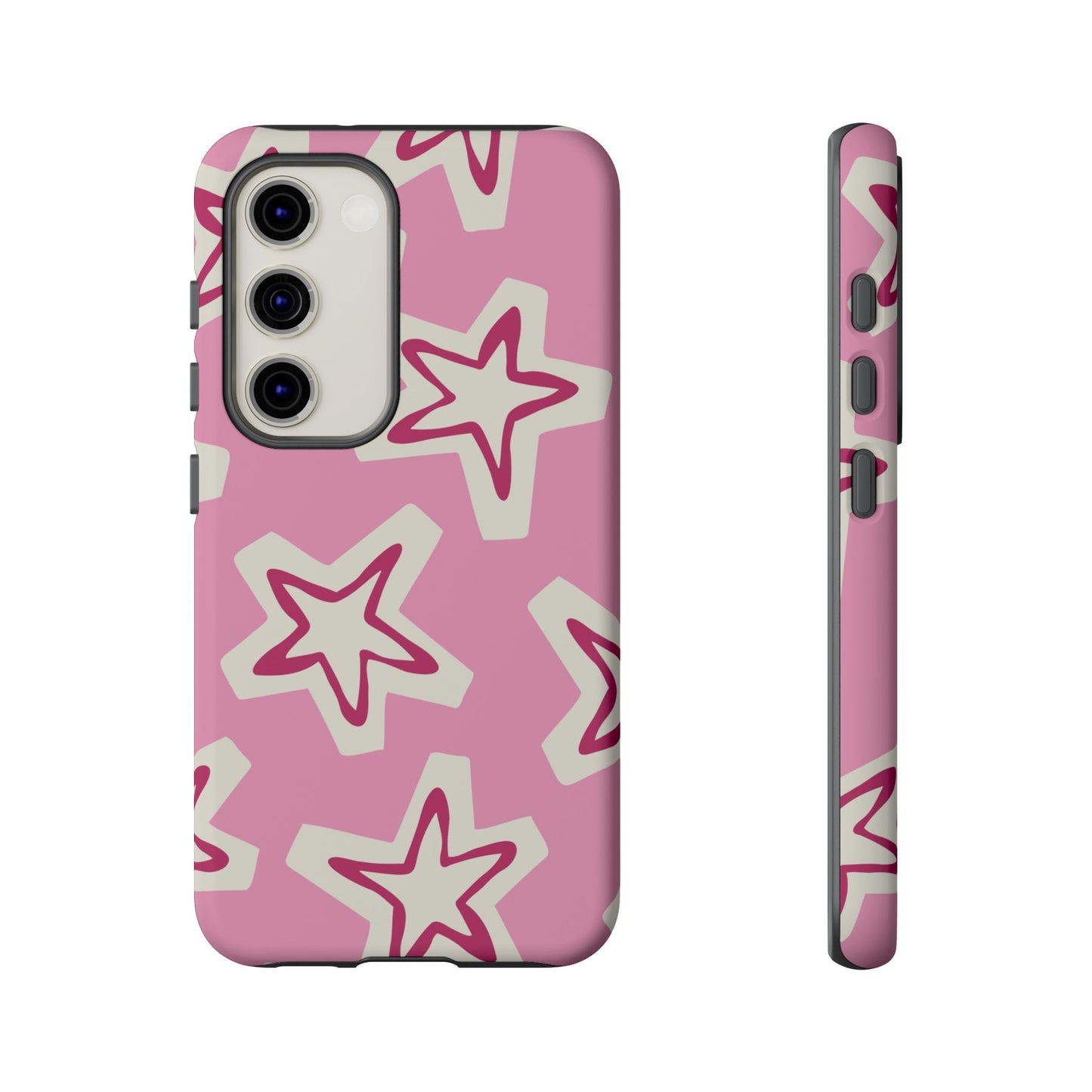 Starry Pink Phone Case | Tough Cases for Trendy Protection, Cute Gift, Fun Design, Holiday Match, Everyday Use