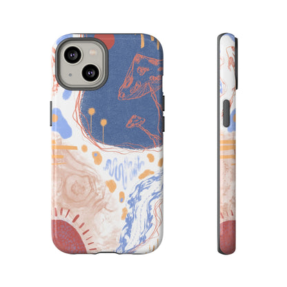 Artistic Phone Case with Abstract Design, Tough Phone Case, Unique Gift, Trendy Accessories, Modern Art Case, Stylish Tech Gear