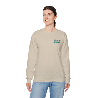 Zen Frog Crewneck Sweatshirt - Relaxed Vibe, Unisex Sweatshirt, Perfect for Cozy Days, Gift for Meditation Lovers, Casual Fashion