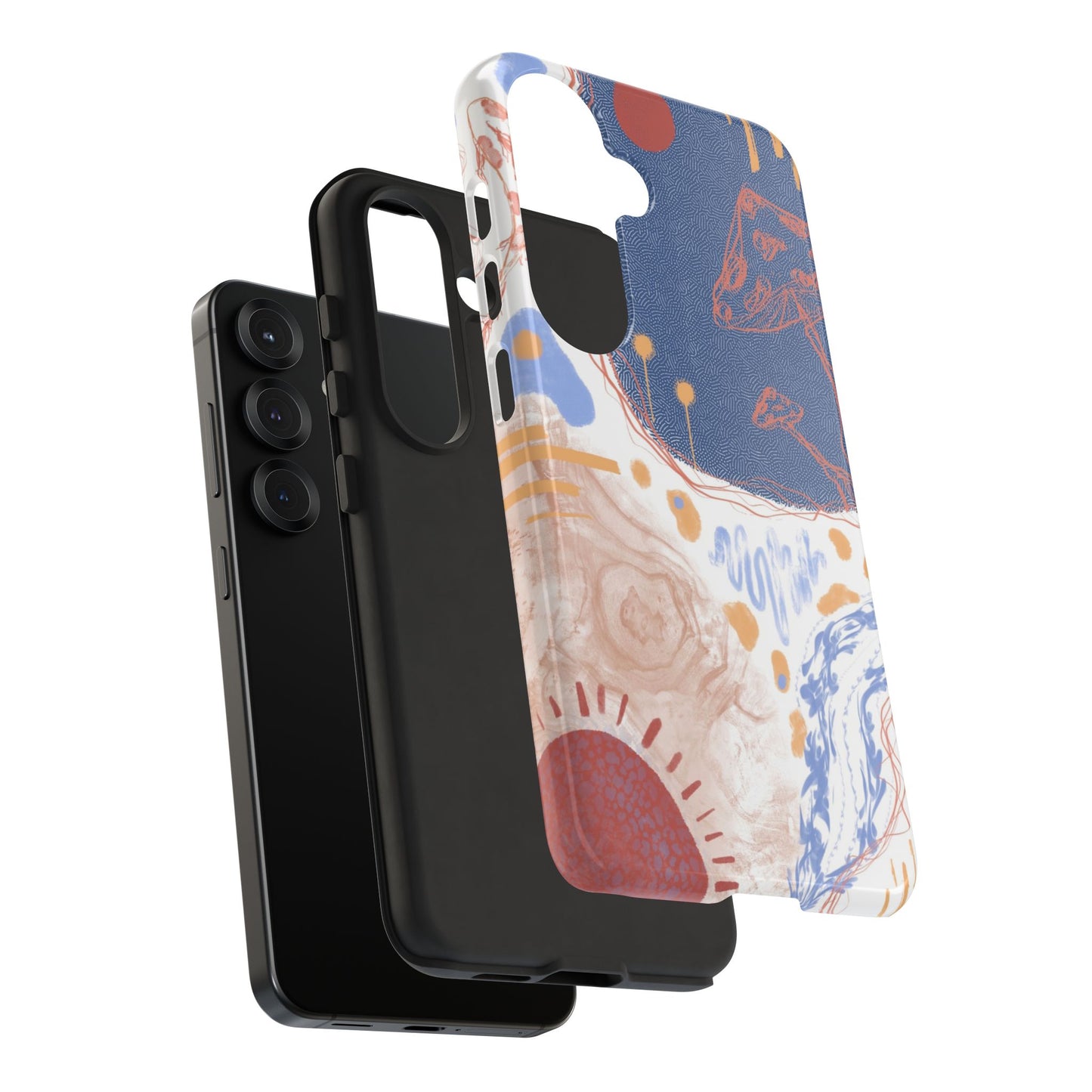 Artistic Phone Case with Abstract Design, Tough Phone Case, Unique Gift, Trendy Accessories, Modern Art Case, Stylish Tech Gear