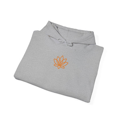 Serene Adventure Hoodie with Lotus Design, Eco-Friendly Sweatshirt for Outdoors, Yoga, Surfing, Beach Days, Mindfulness, Gift for Her, Gift for Him, Kayak Sweatshirt, Outdoor Designs