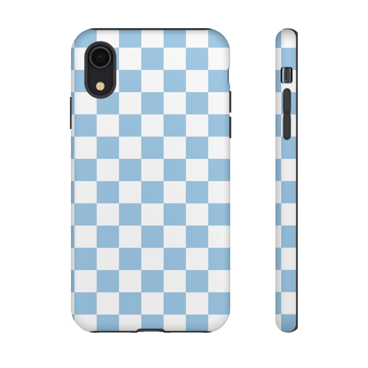 Blue Checkered Phone Case, Tough Phone Cover, Stylish Mobile Protector, Unique Gift for Him/Her, Trendy Accessories for Holidays