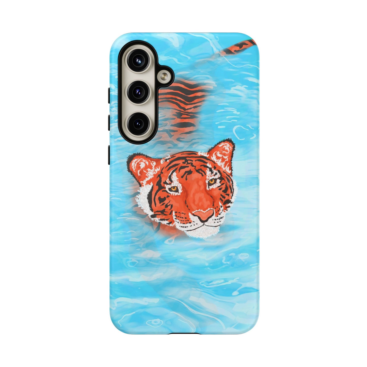 Vibrant Tiger Phone Case, Wildlife Lover Gift, Phone Accessories, Animal Print Case, Summer Vibe, Cool Phone Cover