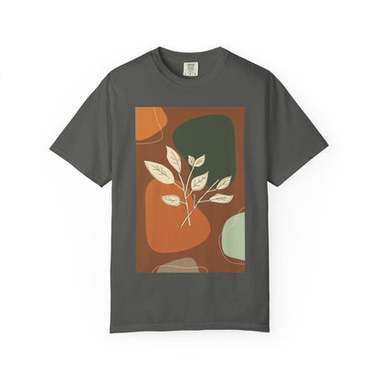 Boho Leafy T-Shirt, Unisex Short Sleeve Tee, Casual Wear, Earthy Aesthetic, Gifts for Nature Lovers, Comfortable Everyday Style