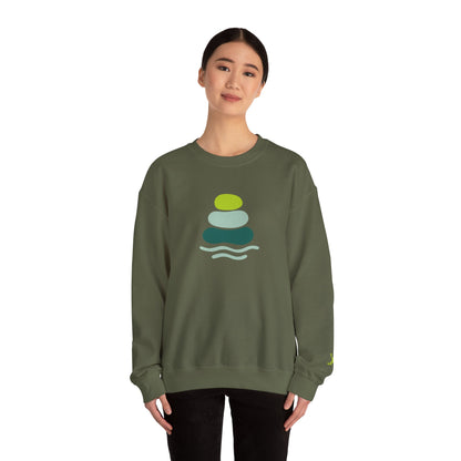 Serene Stones Unisex Crewneck Sweatshirt, Cozy Sweatshirt, Relaxation Apparel, Casual Wear, Mindfulness Gift