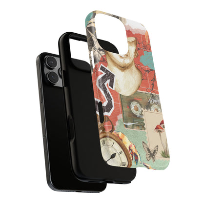 Artistic iPhone Case, Tough Cases with Vintage Design, Unique Phone Cover, Gift for Art Lovers, Protective Case for All Occasions, Vintage Collage Art