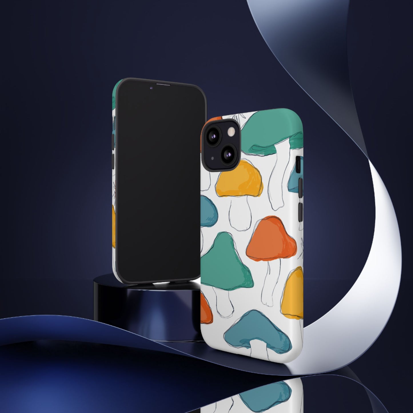 Mushroom Phone Case with Colorful Design, Tough Cases, Floral Tech Accessories, Gift for Nature Lovers, Trending Phone Cover