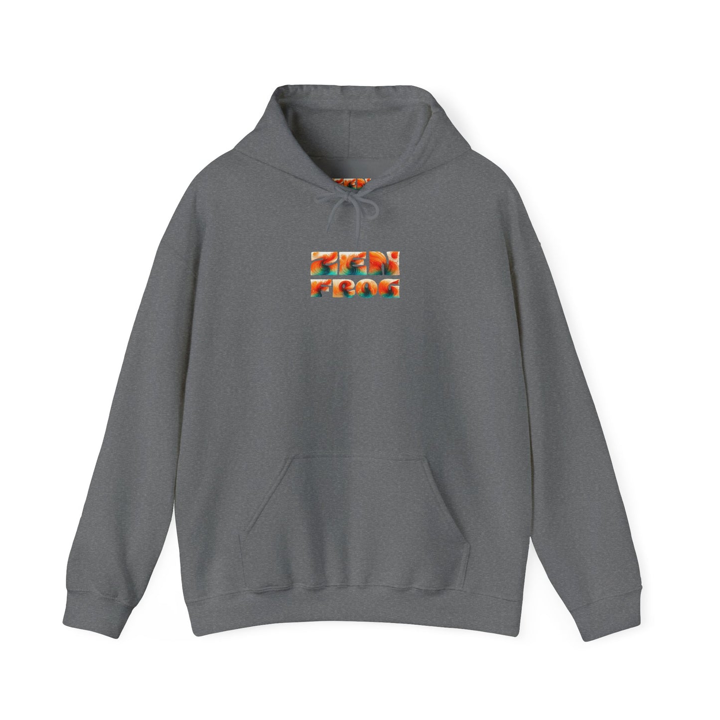 Zen Frog Hooded Sweatshirt - Cozy Unisex Hoodie, Casual Wear, Spring Fashion, Unique Gifts, Streetwear Style, Simple Moon Design, Gift for Him, Gift for Her