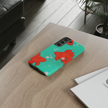 Vibrant Goldfish Phone Case, Colorful iPhone Cover, Ocean Vibe Accessory, Unique Gift for Fish Lovers, Cute Phone Cases