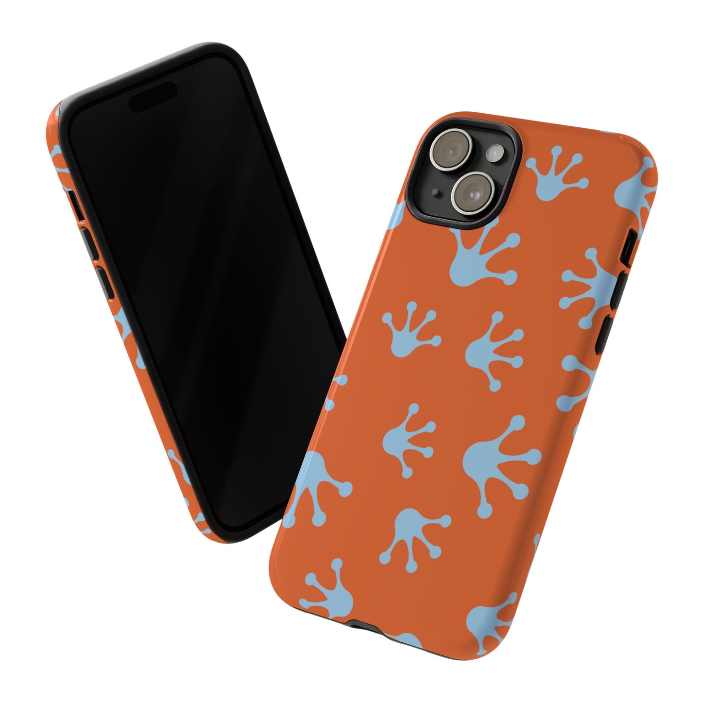 Frog Print Phone Case - Tough Cases, Orange Frog Design, Unique Gift, Fun Accessories, Vibrant Phone Cases, Cool Cases