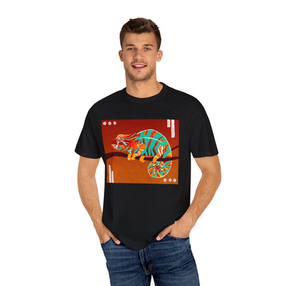 Vibrant Chameleon T-Shirt | Eco-friendly Fashion Tee, Unisex Graphic Tee, Animal Lover Shirt, Gift for Nature Enthusiasts