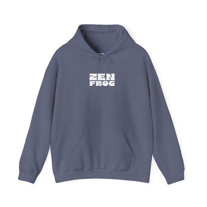 Zen Frog Octopus Unisex Heavy Blend Hooded Sweatshirt, Cozy Graphic Hoodie, Gift for Ocean Lovers, Unique Casual Wear, Relaxed Style