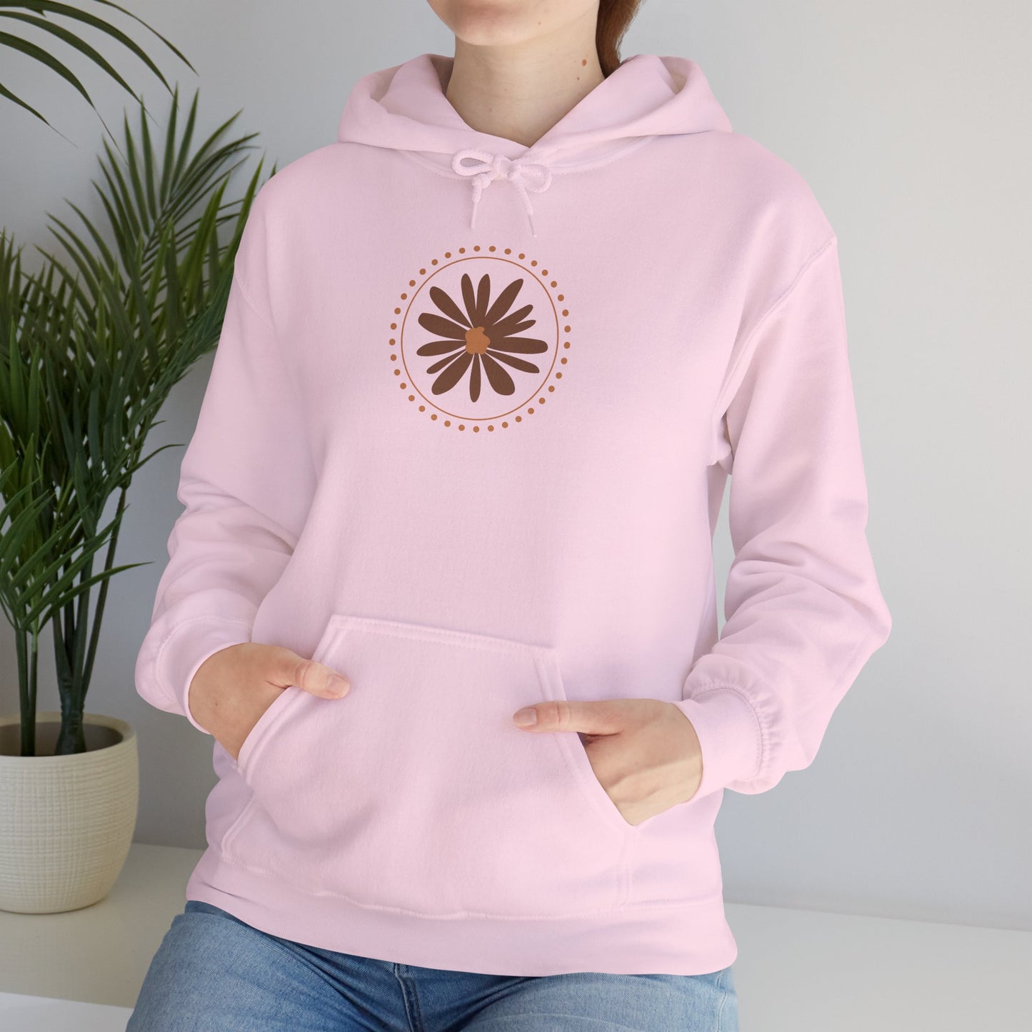 Chic Flower Design Unisex Hoodie, Cozy Sweatshirt, Trendy Gift for Her, Fall Fashion, Casual Comfort Wear