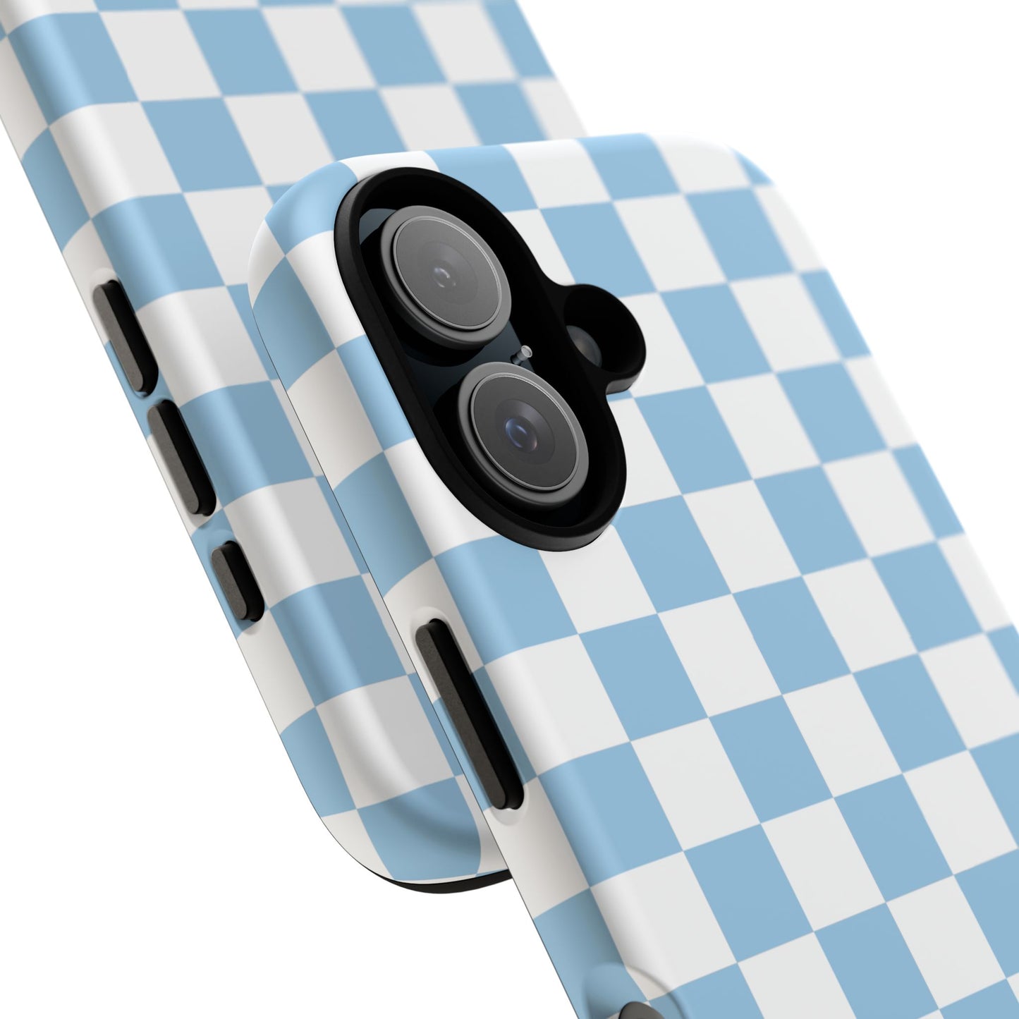Blue Checkered Phone Case, Tough Phone Cover, Stylish Mobile Protector, Unique Gift for Him/Her, Trendy Accessories for Holidays