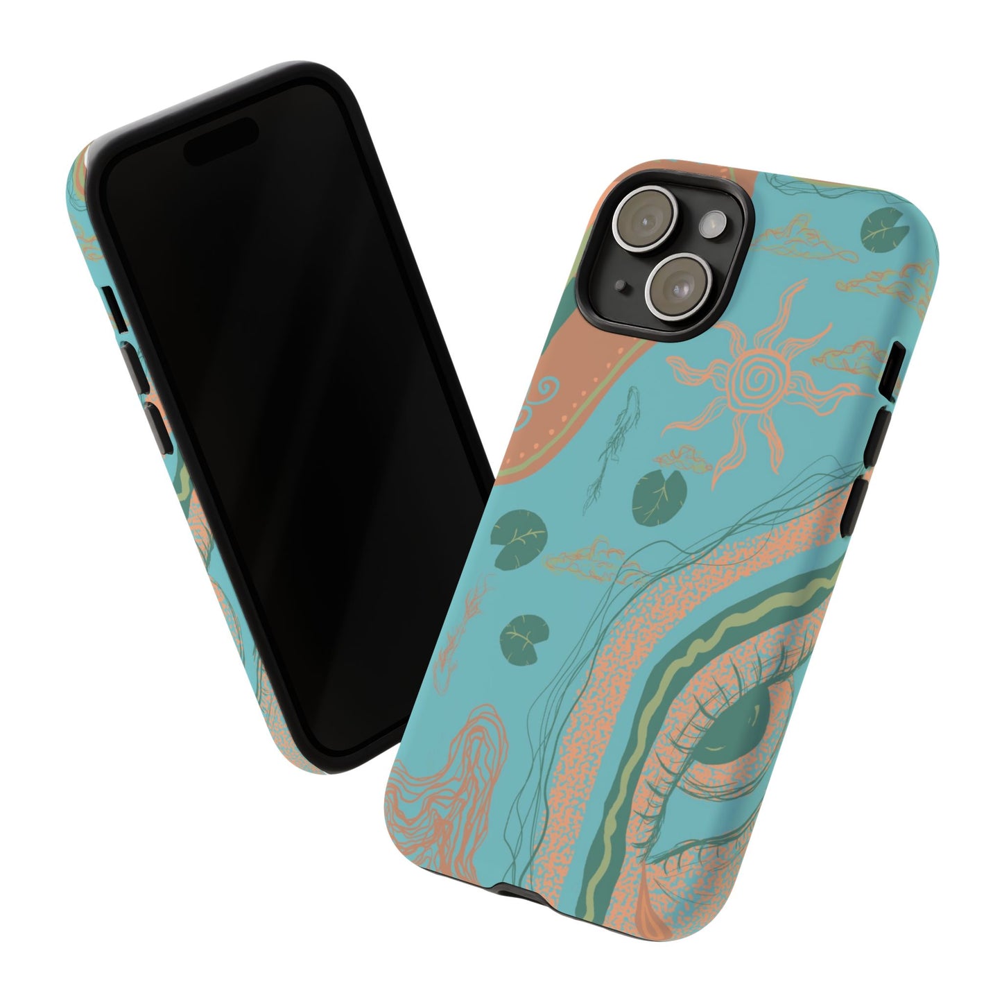 Whimsical Phone Case with Artistic Ocean Design, Floral Phone Cover, Unique Gift for Nature Lovers, Eco-Friendly Cell Accessories, [...]