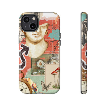 Artistic iPhone Case, Tough Cases with Vintage Design, Unique Phone Cover, Gift for Art Lovers, Protective Case for All Occasions, Vintage Collage Art