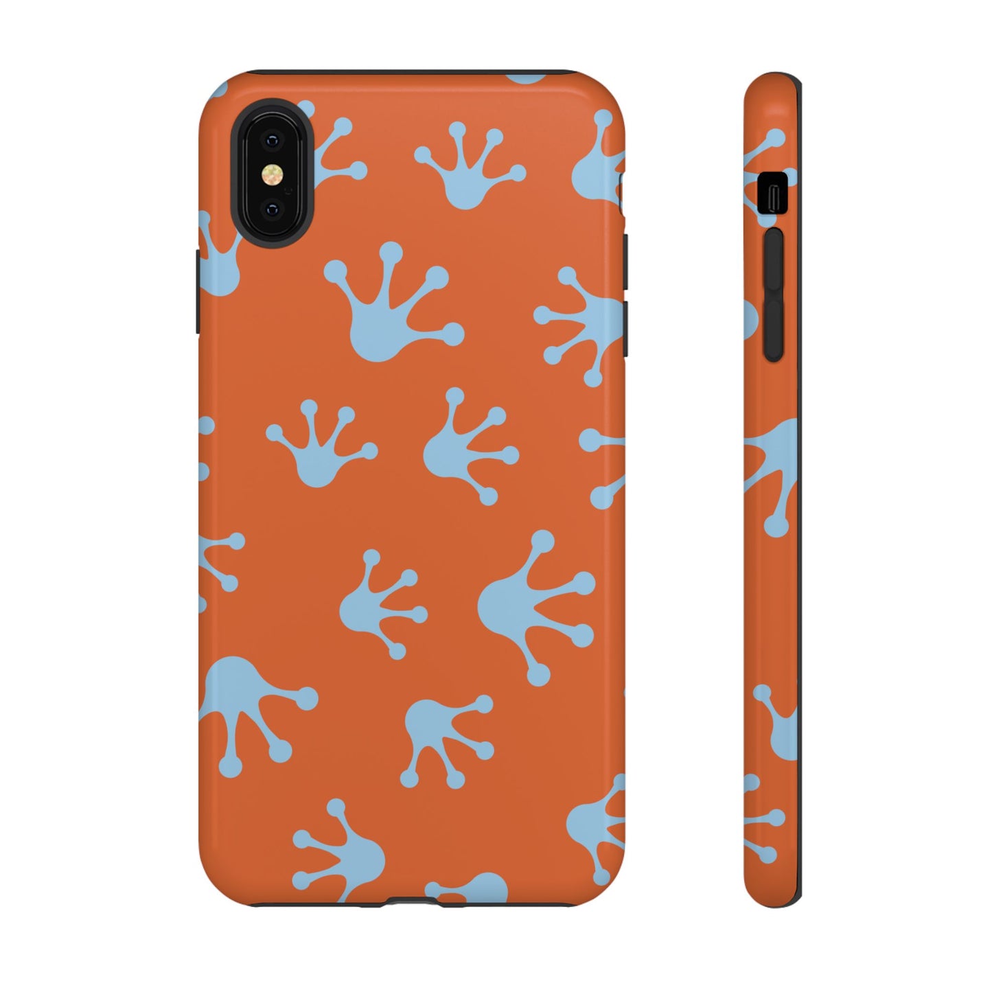 Frog Print Phone Case - Tough Cases, Orange Frog Design, Unique Gift, Fun Accessories, Vibrant Phone Cases, Cool Cases