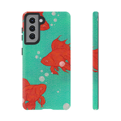 Vibrant Goldfish Phone Case, Colorful iPhone Cover, Ocean Vibe Accessory, Unique Gift for Fish Lovers, Cute Phone Cases