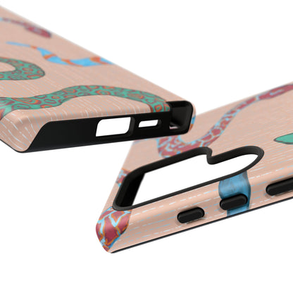 Colorful Snake Phone Case, Tough Phone Case, Unique Phone Cover, Animal Print Case, Gifts for Her, Trendy Accessories