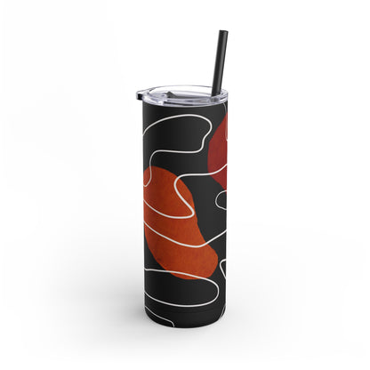 Stylish Matte Tumbler with Abstract Design, Perfect for Gifts, Travel, Coffee Lovers, Home Decor, and Reusable Drinkware