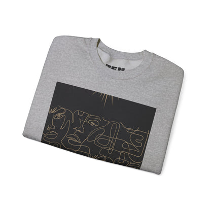 Stylish Unisex Crewneck Sweatshirt - Modern Art Design, Cozy Gift for Him/Her, Perfect for Fall, Casual Wear, Art Lovers, Abstract, Minimalist, Autumn Vibes