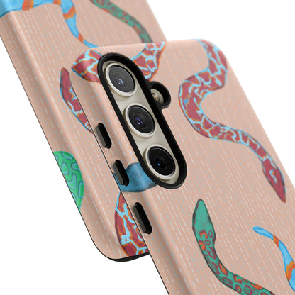 Colorful Snake Phone Case, Tough Phone Case, Unique Phone Cover, Animal Print Case, Gifts for Her, Trendy Accessories