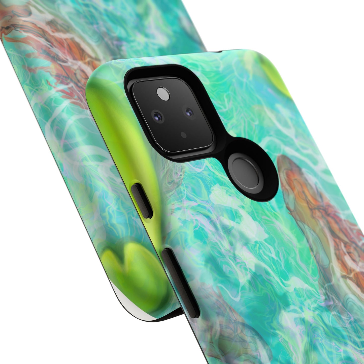 Watercolor Phone Case, Nature Lover Gift, Tough Phone Cover, Phone Accessory, Unique Design for Spring/Summer, Lily Pad, Fish Pond