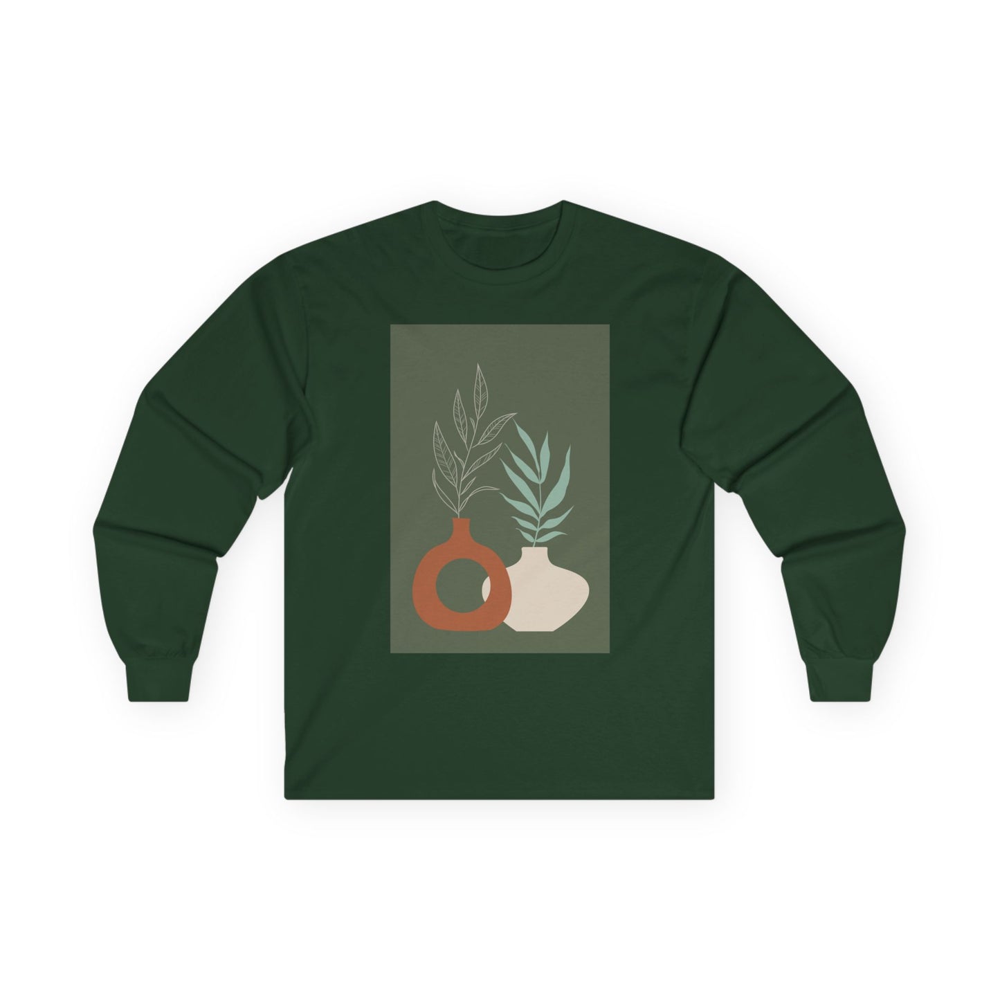 Botanical Art Long Sleeve Tee, Cozy Unisex Top, Spring Fashion, Nature Lovers Gift, Eco-Friendly Style, Casual Everyday Wear