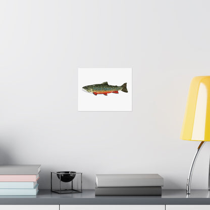 Nature-Inspired Matte Horizontal Posters, Wildlife Art, Trout Decor, Fishing Gifts, Home Wall Art, Eco-Friendly Decor