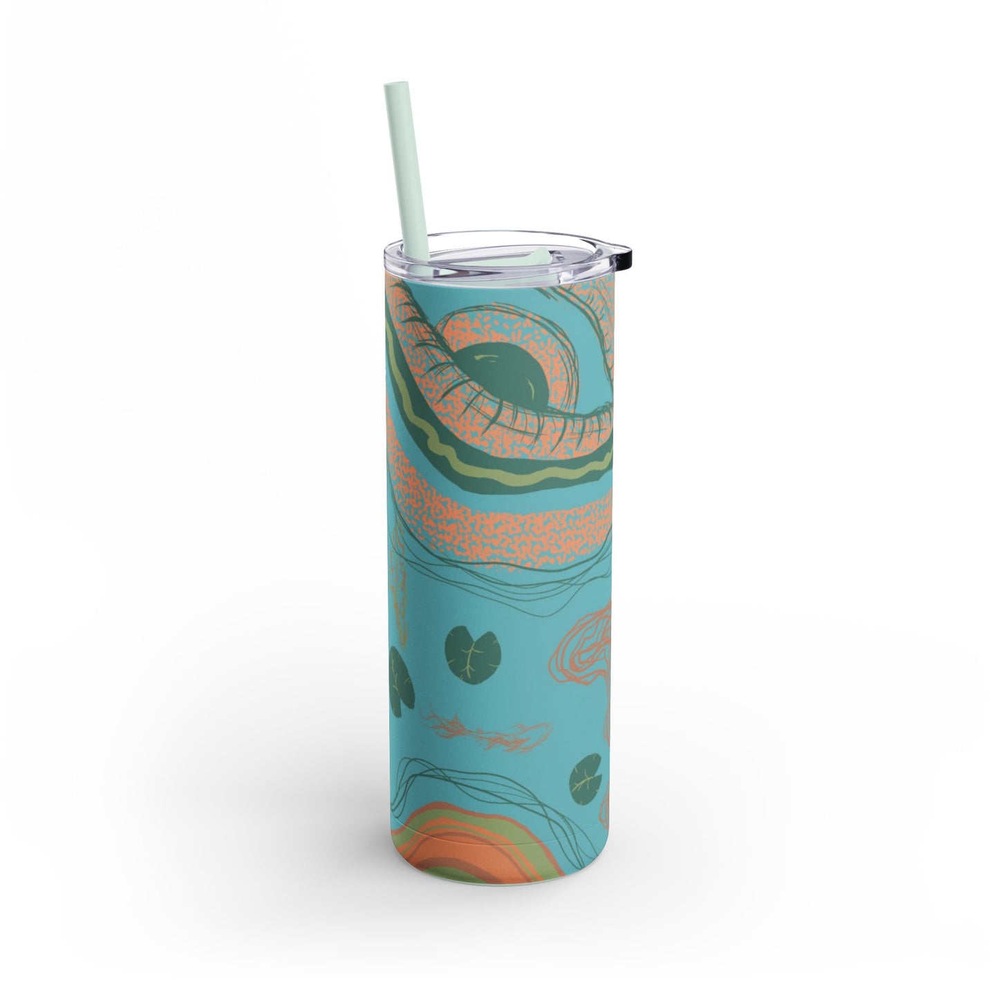 Vibrant Skinny Tumbler, Colorful Drinkware, Reusable Travel Mug, Eco-friendly Gift, Summer Hydration Cup, Stylish Beverage Container