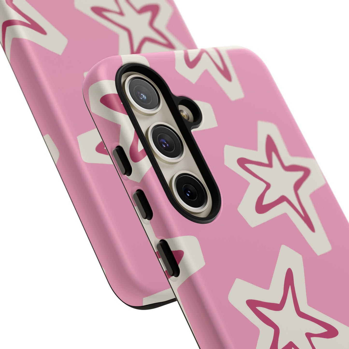 Starry Pink Phone Case | Tough Cases for Trendy Protection, Cute Gift, Fun Design, Holiday Match, Everyday Use