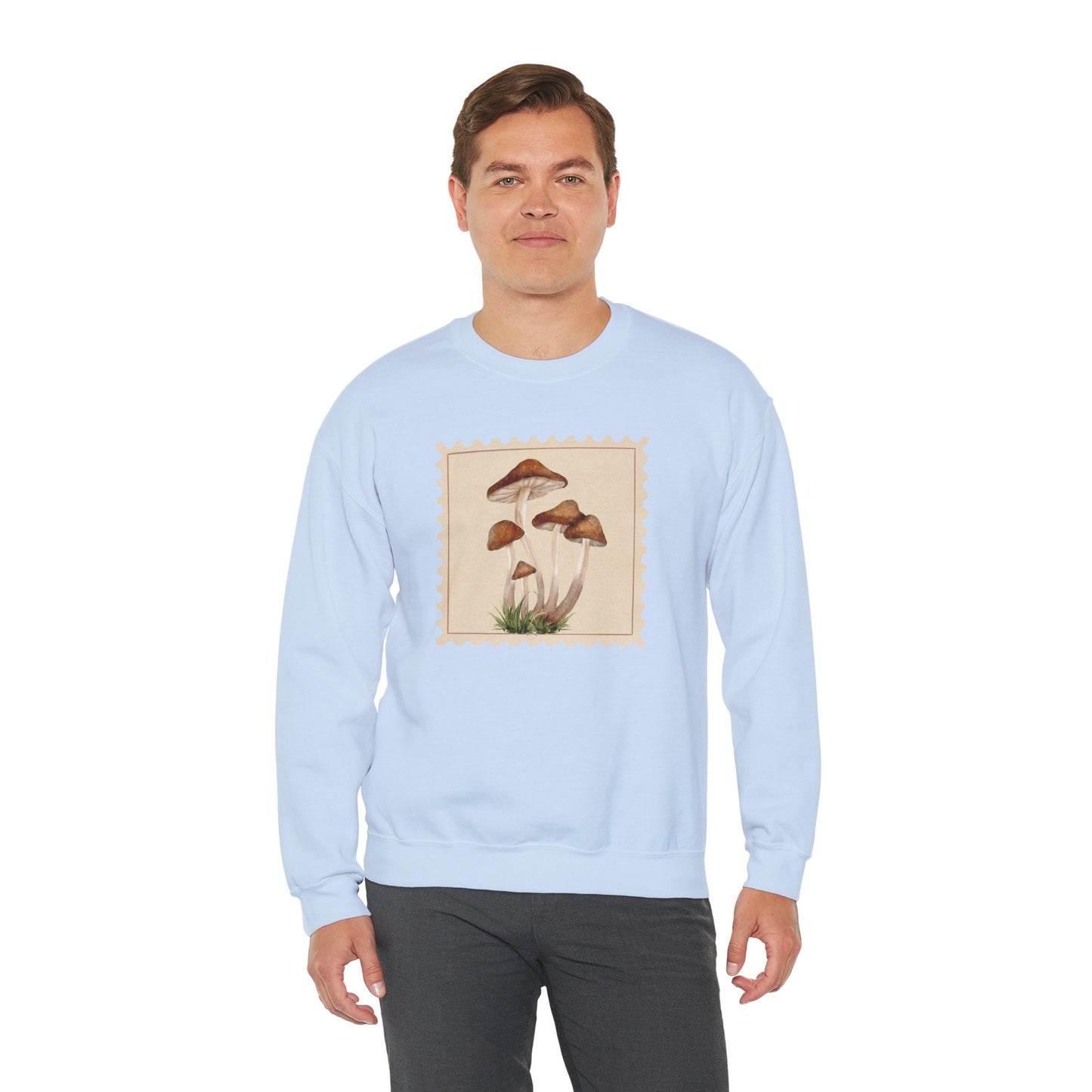 Mushroom Vibes Unisex Crewneck Sweatshirt - Cozy Fashion, Nature Lover Gift, Fall Outfit, Eco-Friendly Style, Perfect for Autumn, Artsy Sweatshirts, Premium, Nature-inspired Crewnecks