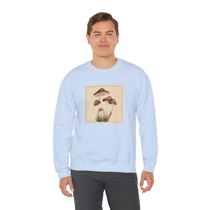 Mushroom Vibes Unisex Crewneck Sweatshirt - Cozy Fashion, Nature Lover Gift, Fall Outfit, Eco-Friendly Style, Perfect for Autumn, Artsy Sweatshirts, Premium, Nature-inspired Crewnecks