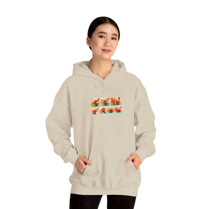 Vibrant Unisex Hoodie with Zen Frog and Snake Design, Cool Gift for Nature Lovers, Casual Wear for All Occasions, Gift for Her, Cool Hoodies